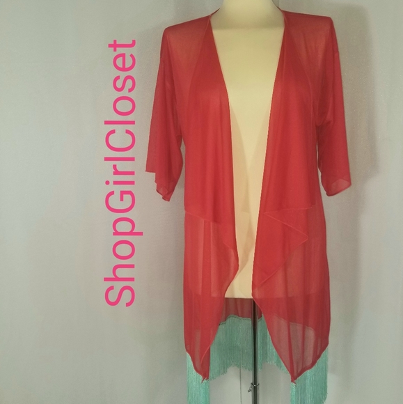 Lularoe Monroe Cardigan...Red...Size S